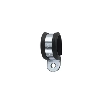 HellermannTyton AFCS63-GS/PVC-BK/ML vijačna pritrdilna objemka za kable, cevi, cevi, najv. premer snopa Ø 63 mm, kloroprenski zaščitni profil, črna 166-50608
