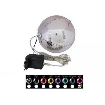 EUROPALMS LED snežna krogla 15cm, roza 83501246