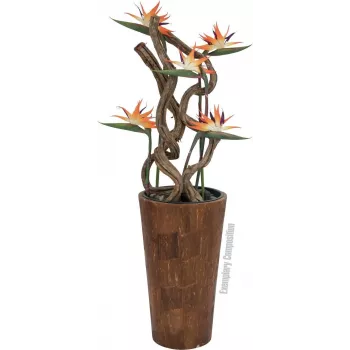 EUROPALMS umetni cvet rajske ptice, oranžen, 95 cm 82530559