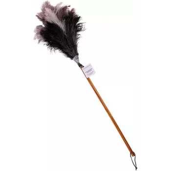 Bürstenhaus Redecker metlica iz nojevega perja s srednjo glavo, ročaj iz bukovega lesa, 50 cm 468807