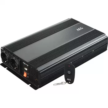 AEG pretvornik napetosti 1500 W 12 V DC na 230 V AC z daljinskim upravljalnikom (10058)