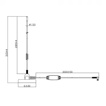 Midland Albrecht MAG31 magnetna DAB+ antena z ojačevalnikom, pas III, kabel 3m, priključek SMB 62336