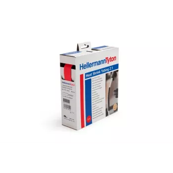 HellermannTyton komplet toplotno skrčljivih cevi HIS-PACK-9.5/4.7-RD, rdeč, razširjeni premer 9,5 mm, skrčeni premer 4,7 mm, dolžina 5 m, poliolefin, razmerje krčenja 2:1, dozirna škatla 300-30952
