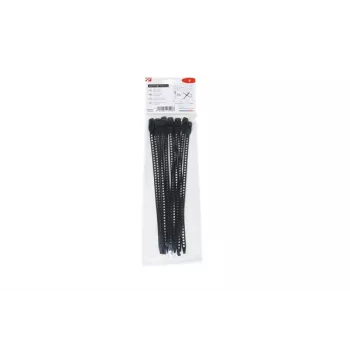 HellermannTyton SOFTFIX® kabelska vezica za večkratno uporabo 260 x 7 mm, črna, paket 12 kosov 115-07270