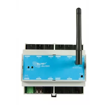 ALLNET ALL3505v2 IP krmilnik za avtomatizacijo stavb z 8 senzorskimi vrati, montaža na DIN letev