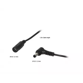 ALLNET DC podaljševalni kabel 5.5x2.1mm vtičnica na vtič 3m 2 kosa (ALL-Adapt-Ext5.5-3000)