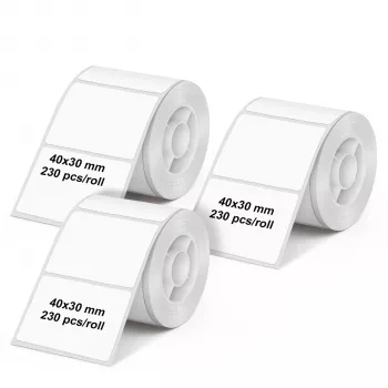 Olympia 6321 termični etiketni zvitek 40 mm x 30 mm bel 690 etiket