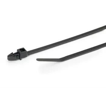 HellermannTyton T30RSF-PA66HS-BK (500) kabelska vezica 158 mm x 3,6 mm črna paket 500 kosov 126-00329