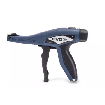 HellermannTyton EVO7iSP orodje za kabelske vezice, modro/črno, 2,2-5,0 mm, poravnan rez 110-77002