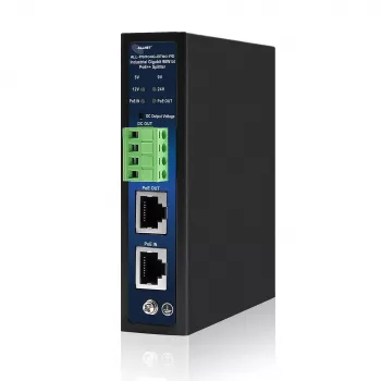 ALLNET industrijski PoE razdelilnik/izvleček IEEE 802.3bt Type 4, 90W, izhod 5V/9V/12V/24V po izbiri, Gigabit Ethernet, montaža na DIN letev/steno (ALL-PSI104G-BT90-PD)