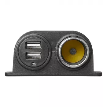 IWH 12/24V avtomobilska vtičnica z 2 vratoma USB, skupni izhod 4,2A (019010)