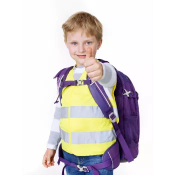 IWH 453502 otroška odsevna jakna EN 1150, fluorescentno rumena, ježek, unisex