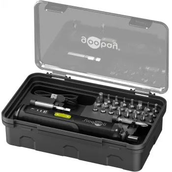 Goobay mini set akumulatorskih izvijačev, 28-delni – precizni izvijač z 24 nastavki 77816