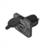 IWH dvojna vgradna USB vtičnica 12/24V 2,1A 2x USB-A črna 019006