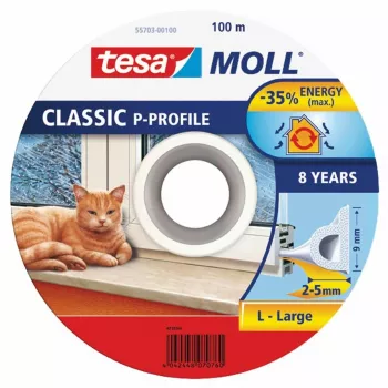 TESA tesnilo belo P-profil samolepilni tesnilni profil iz EPDM pene 100m