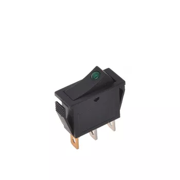 IWH nihajno stikalo zeleno 12V/24V 10A SPST LED osvetljeno za vgradnjo v ploščo 19030