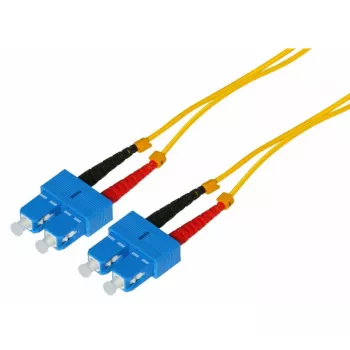 Tecline optični patch kabel HD, 9/125 µm, Singlemode, OS2, SC Duplex na SC Duplex, rumen, 15 m 799SS15