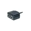 exertis Connect kabel za avdio razdelilnik - 3,5 mm stereo vtič na 2x vtičnica, 0,2 m, črn 64650
