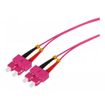 Tecline HD OM4 Multimode optični patch kabel SC Duplex na SC Duplex, 50/125 µm, vijolična resa, 7,5 m 798SS07