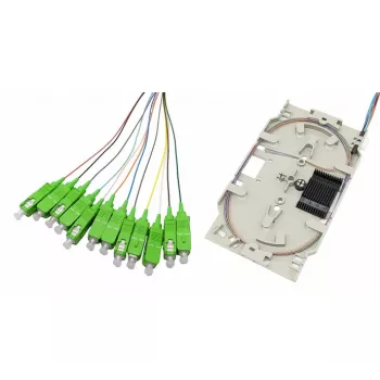 Tecline optična spojna kasetica z 12x OM5 pigtaili, SC/UPC, 2,0 m, paket 12 kosov 20500027