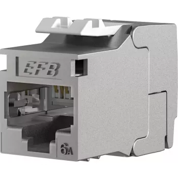 EFB E-20094-24 RJ45 Keystone Slimline/Shortbody Cat.6A komponentno certificiran srebrn, 24 kosov
