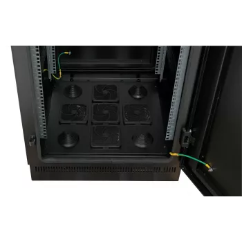 19 inch omrežna omarica 24U 800x800, IP55, s predmontiranim podstavkom, RAL9005 692724IP55V2.TS