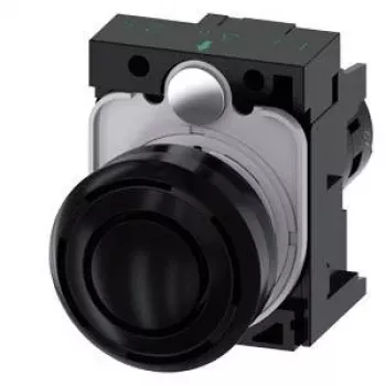 Siemens SIRIUS ACT 3SU1200-6KB10-1AA0 zvočni javljalnik, 22 mm okrogel, plastika, črn, 24 V AC/DC, IP66/IP67/IP69K