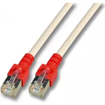 EFB K5450.2 RJ45 crossover patch kabel SF/UTP Cat.5e CCA 2m siv z rdečim tulcem