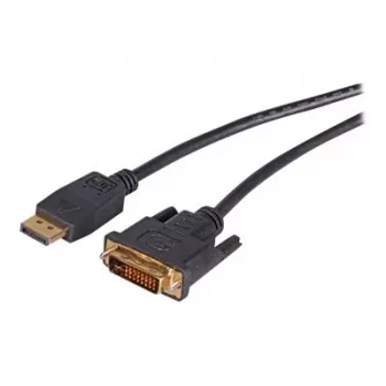 EFB Elektronik kabel DisplayPort na DVI-D, 2 m, črn, zalit, vijaki z narebrenim glavnikom K5564SW.2