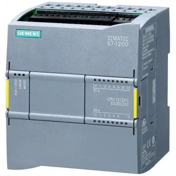 Siemens SIMATIC S7-1200F CPU 1212 FC kompaktni CPU, 8 DI/4 DO/2 AI, PROFINET, 100 KB programskega pomnilnika, DC/DC/DC, Fail-Safe 6ES72121AF400XB0