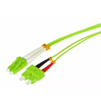 Tecline HD optični patch kabel OM5, LC na SC duplex, 50/125 µm večmodni, limetno zelen, 7,5 m 796LS07