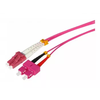 Tecline HD OM4 večmodni optični patch kabel LC na SC duplex, 50/125 µm, vijolična, 7,5 m 798LS07
