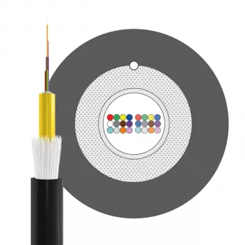 INFRALAN U-DQ(ZN)BH OS2 24E (1x24) Eca 3000N LSZH črn, 7,5mm G657A1 optični kabel 54424D1E-CPR