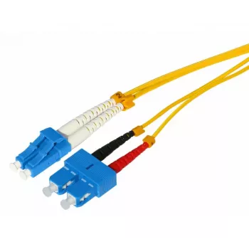 Tecline HD optični patch kabel, enomodni OS2 9/125 µm, LC duplex na SC duplex, UPC, rumen, 2,0 m 799LS02