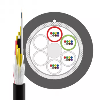 INFRALAN U-DQ(ZN)BH OS2 48E (4x12) Eca 5000N LSZH črn 11,2mm G657A1 optični kabel 54448.1D-E5
