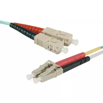 EXERTIS CONNECT optični patch kabel, 50/125 µm, OM3, SC Duplex na LC Duplex, turkizen, 4,0 m