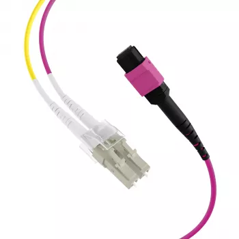 EFB Elektronik MPO-PLUS(F)-LC trunk kabel OM4 8 vlaken tip B LSZH vijolična resa 2m MPOF08LCOM4-2