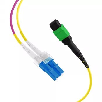 EFB Elektronik MPO-PLUS/APC(F)-LC trunk kabel OS2 12 vlaken tip B LSZH rumen 3m MPOF12LCOS2-3