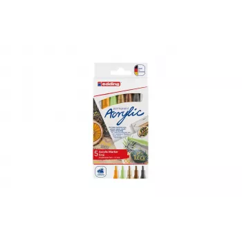 Edding 5300 set akrilnih markerjev, fina konica, 5 različnih barv 4-5300-5S-1