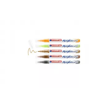 Edding 5300 set akrilnih markerjev, fina konica, 5 različnih barv 4-5300-5S-1
