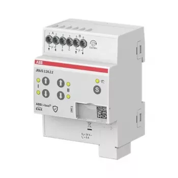 ABB JRA/S2.24.2.2 aktuator za žaluzije/roloje, 2-kanalni, 24V, ročno upravljanje, KNX 2CDG110295R0011