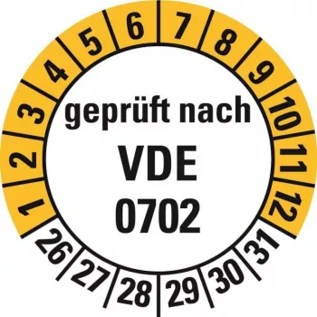 HEIN Industrieschilder 188207 nalepke za pregled VDE 0702, tedni 26-31, 20 mm, trajno lepljive, 500 na rolo