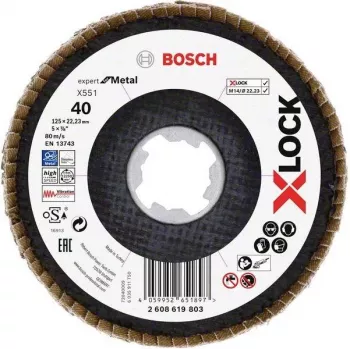 Bosch Expert for Inox X-LOCK rezalna plošča, 125 x 1,0 mm, nerjavno jeklo, 1 kos, 2608619803