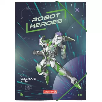 BRUNNEN mapa ROBOT HEROES DIN A4 temno modra mint 1041604421