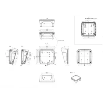 Bopla BoPad BOP 1212 P-9016-SET ohišje za zaslon 122 x 118 x 57,60 mm ABS belo (RAL 9016) 35112076.HMT1