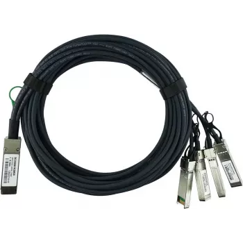 BlueLAN združljiv s H3C LSWM1QSTK4 pasivni 40GBASE-CR4 QSFP+ na 4x10GBASE-CR SFP+ Direct Attach razdelilni kabel, 3m, AWG30 LSWM1QSTK4-BL