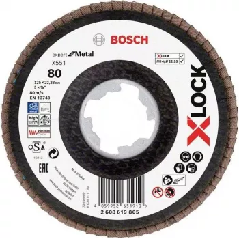 Bosch Accessories 2608619805 Expert for Inox X-LOCK rezalna plošča, 125 mm x 1,0 mm, zrnatost 60, nerjavno jeklo, 1 kos