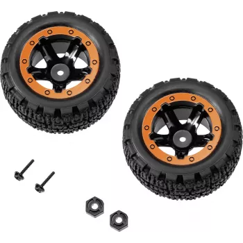 Reely RE-7042668 1:10 cestni komplet koles (2 kosa, 65 mm, 12 mm šestrob, črn)