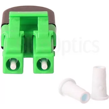 BLUELAN BlueOptics LWL loopback adapter OM5 50/125µm multimode LC/UPC duplex, limetno zelena, keramična ferula, -40°C do +85°C (BOLBLCOM5)
