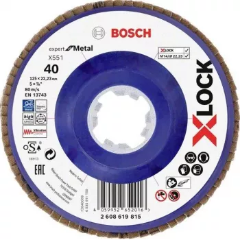 Bosch Accessories 2608619815 rezalna plošča Expert for Metal X-LOCK 125 mm x 1,0 mm x 22,23 mm